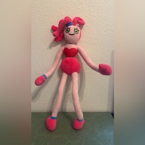 Pink Plush Doll with Heart Design - Poppy Mommy. Spider